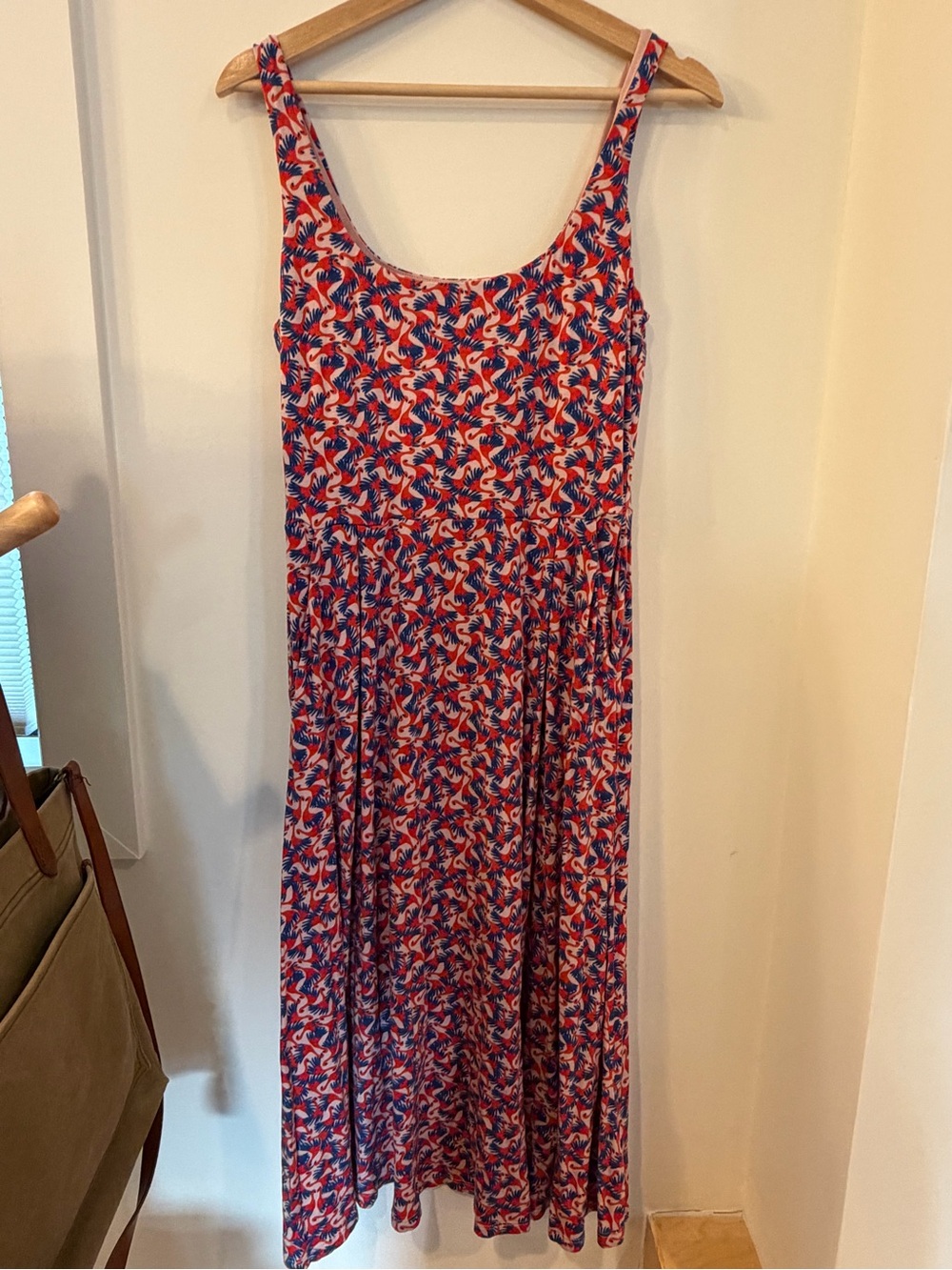 Boden‎ Red, Blue & White Midi Tank Dress